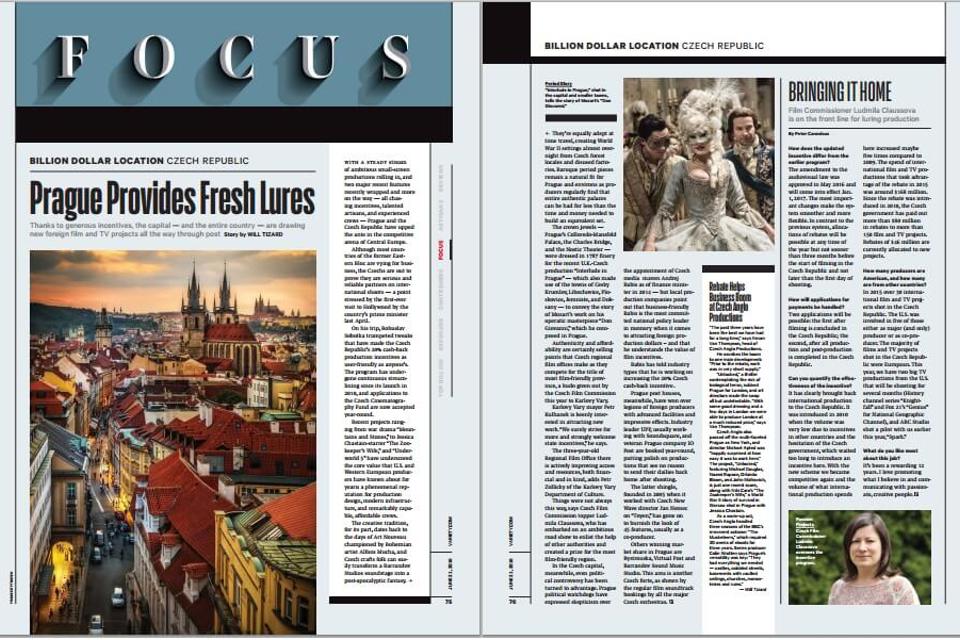 Ilustrační obrázek článku 'Variety dedicates its Billion Dollar Location report to the Czech Republic'